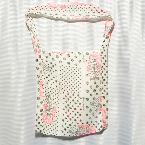 Free People Gauzy Boho Pink Dandelion Tote - Picture 1 of 4